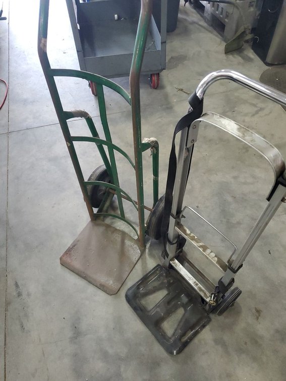 Lot 41: Milwaukee Hand Truck with Folding Aluminum Dolly Mixed Cart Lot