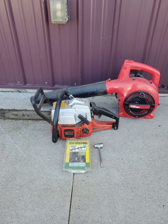 Lot 57: Jonsered 535 Classic Chainsaw & Hyper Tough Blower