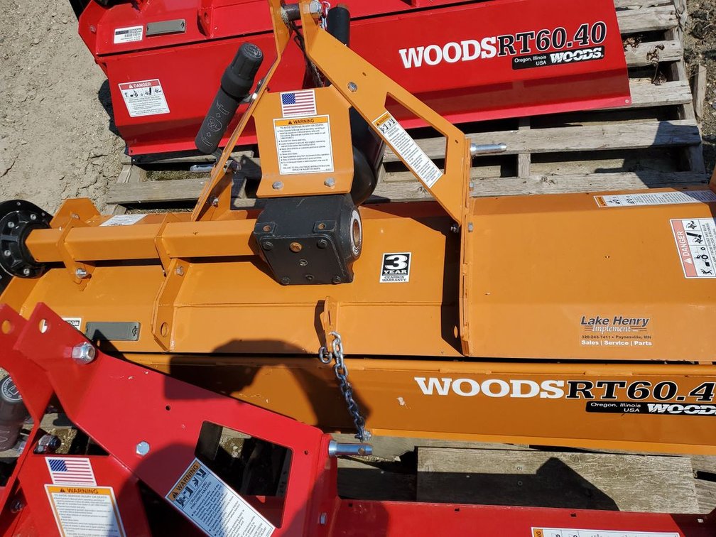 Lot 10: New Woods RT60.40 60in Gear-Driven 3-Point Rotary Tiller Attachment