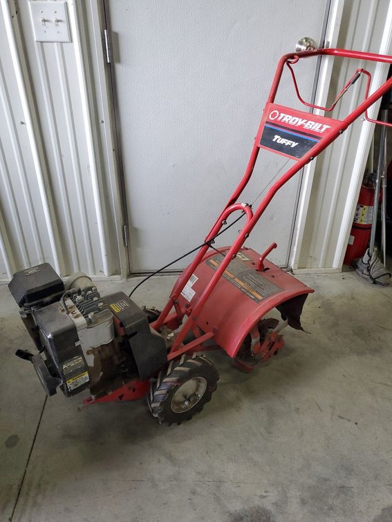 Lot 73: Troy-Bilt Tuffy 4.0HP Front Tine Tiller 21A-630C063 Untested