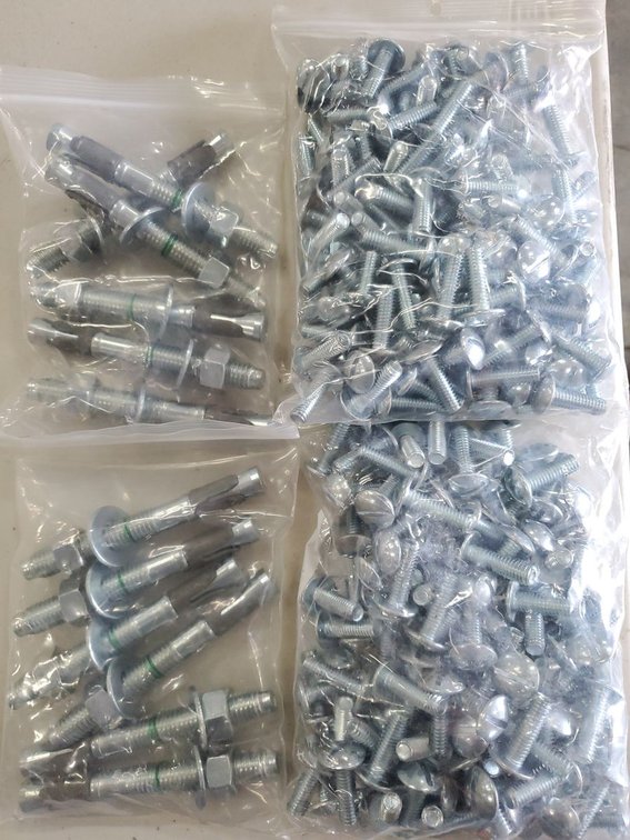 Lot 78: Wedge Anchors & Flat Head Bolts Hardware
