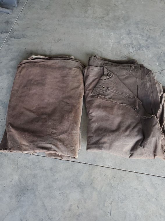 Lot 96: Pair of Heavy Duty Welding Blankets Fire Resistant Brown Used