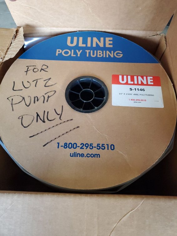 Lot 151: Uline Poly Tubing S-1146 10in x 1500ft 4 Mil Full & Partial Roll