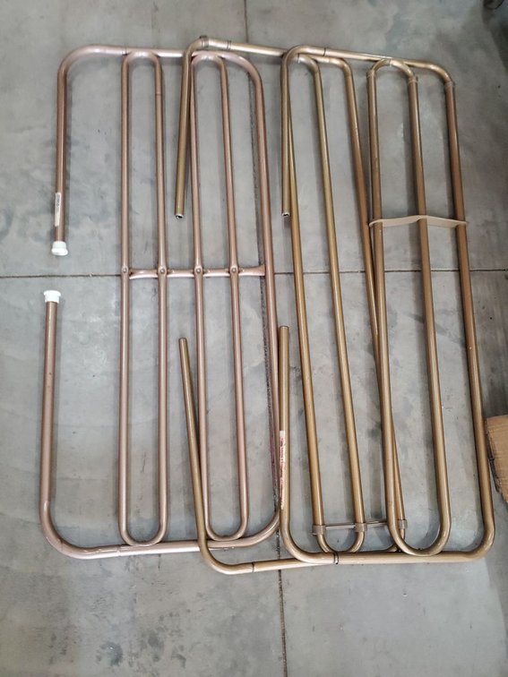 Lot 157A: Cosco Juvenile Bed Safety Rail Panels Vintage Metal Guard Rail Lot