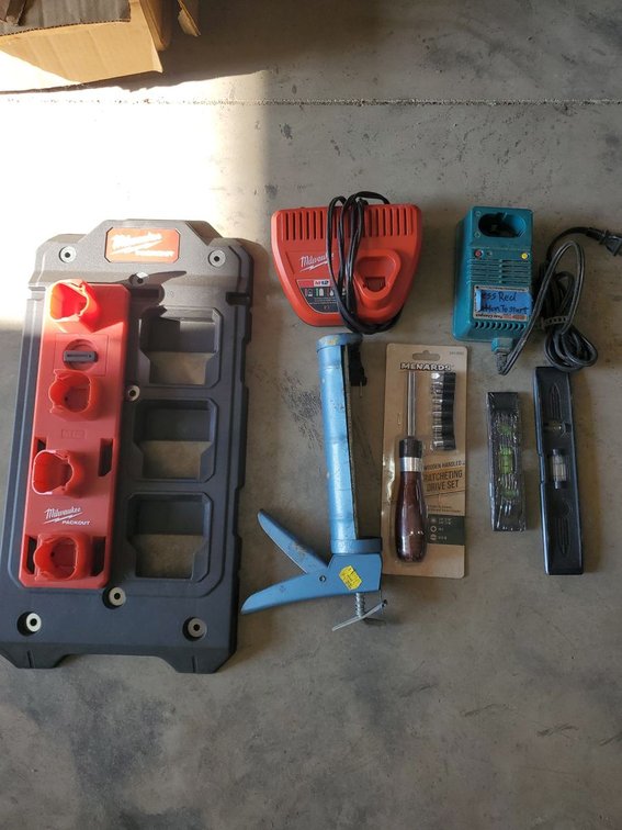 Lot 158a: Milwaukee Packout M12 Charger Tool Accessories Mixed Lot Used