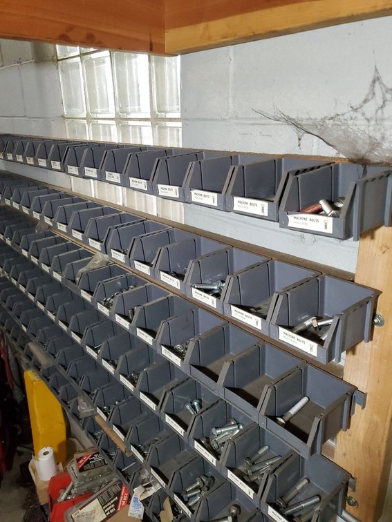 Lot 44: Bolt bins with Hardware
