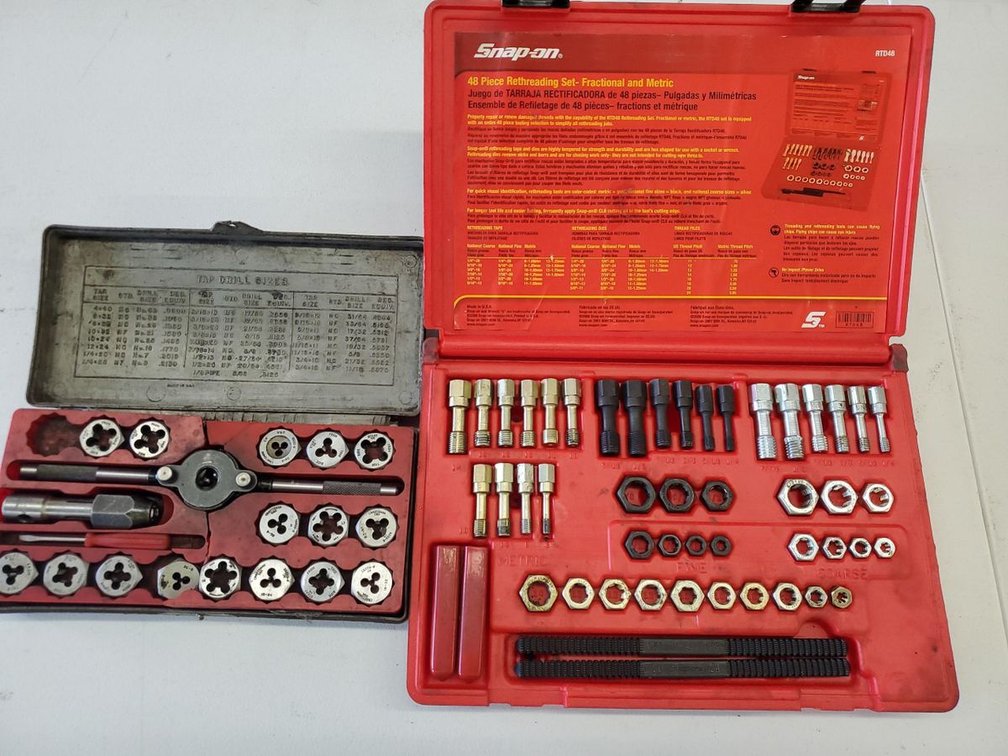 Lot 65: Snap-on RTD48 Rethreading Set & Vintage Tap Die Set Tool Lot