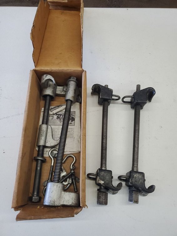Lot 66: Vintage MacPherson Strut Spring Compressor Tool Set w/ Box