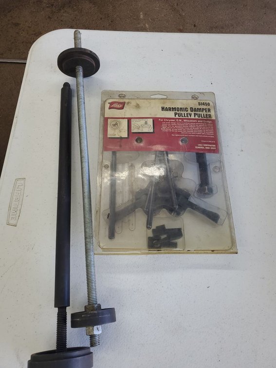 Lot 68: Lisle 51450 Harmonic Damper Pulley Puller Tool Lot w/ Loose Parts