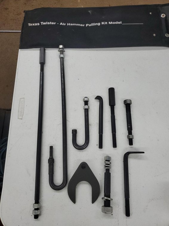 Lot 79: Texas Twister Air Hammer Pulling Kit Partial Set w/ Pouch