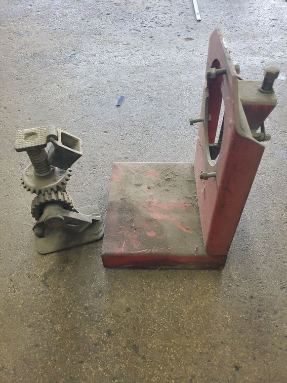 Lot 110: Little Brute Model 4A Tire Service Tool w/ Cast Iron Clamp Tool Lot