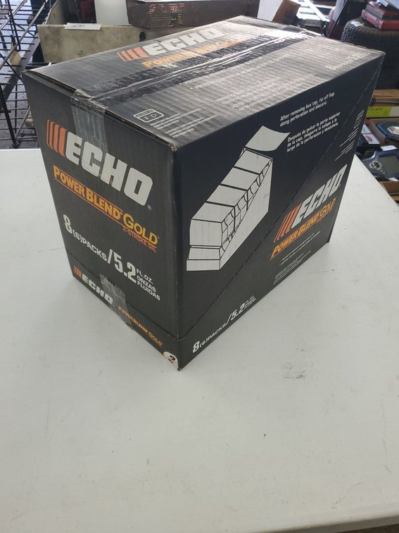 Lot 114: ECHO Power Blend Gold 2-Stroke Oil Case 5.2 oz 8 Six-Packs
