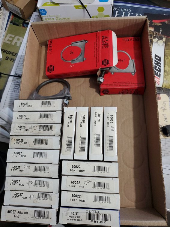 Lot 133: NAPA Walker Exhaust Clamp Hardware Assortment Mixed Sizes NOS
