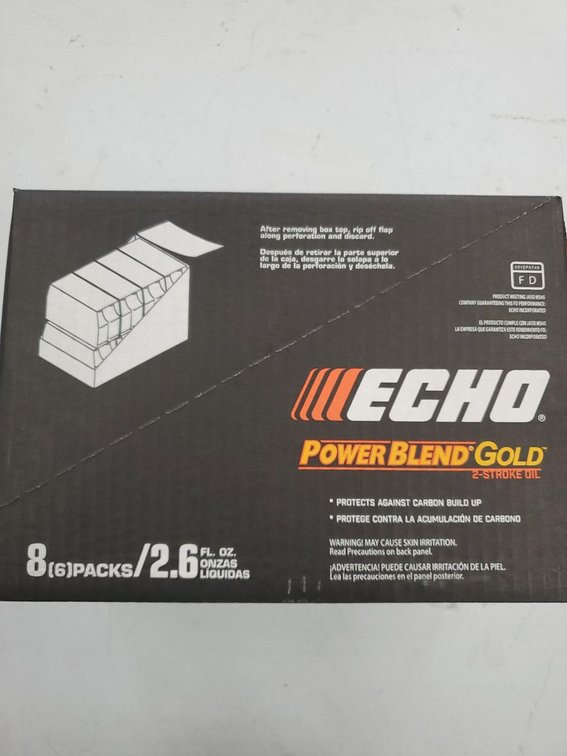 Lot 137: Echo Power Blend Gold 2-Stroke Oil 2.6 oz 6-Pack Cases New Lot