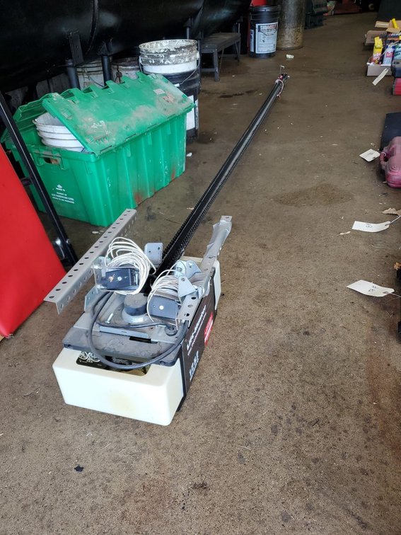 Lot 141: LiftMaster 1/2 HP Garage Door Opener w/ 10ft Rail Chain Drive