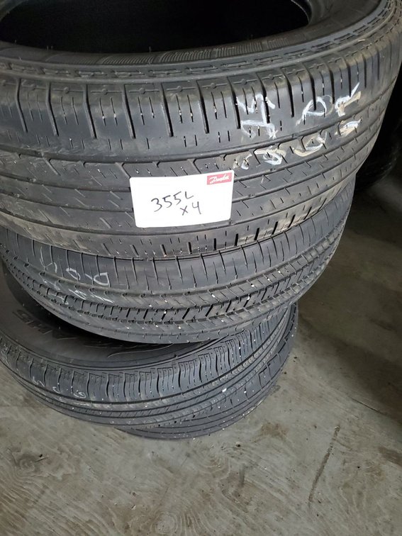 Lot 355L: Used Car Tire Lot Mixed 16in & 17in Passenger Tires Set of 4