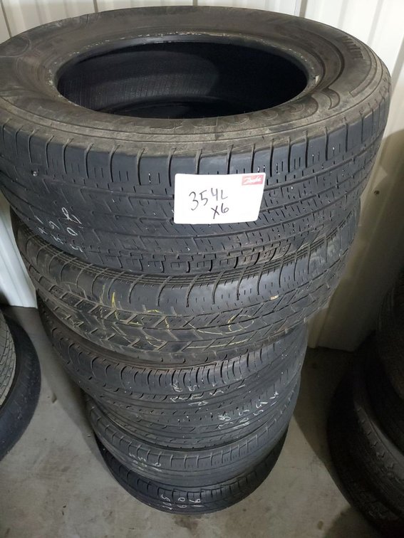 Lot 354L: Set of 6 Used 16in Passenger Car Tires Mixed Tread Patterns