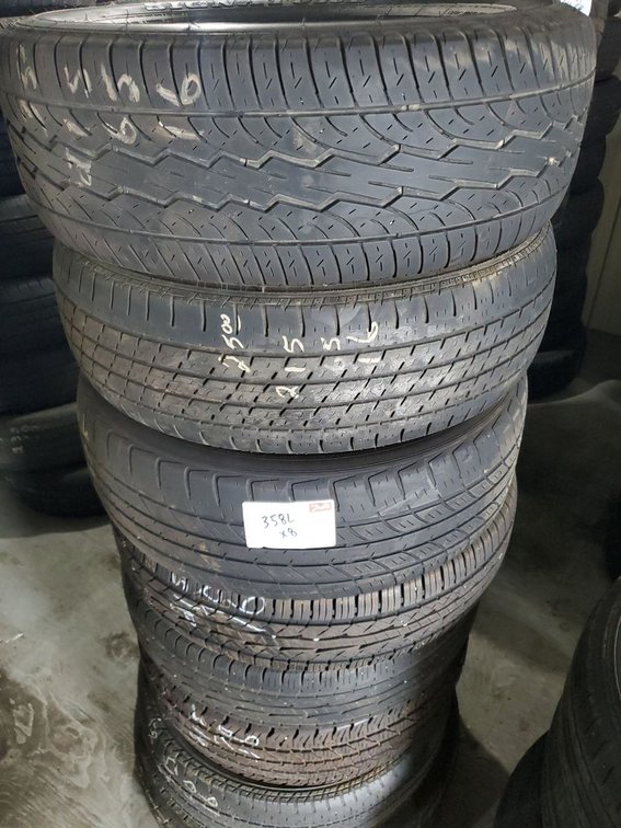 Lot 358L: Used 16 Inch Car Tires Mixed Brands All-Season Passenger Tire Lot