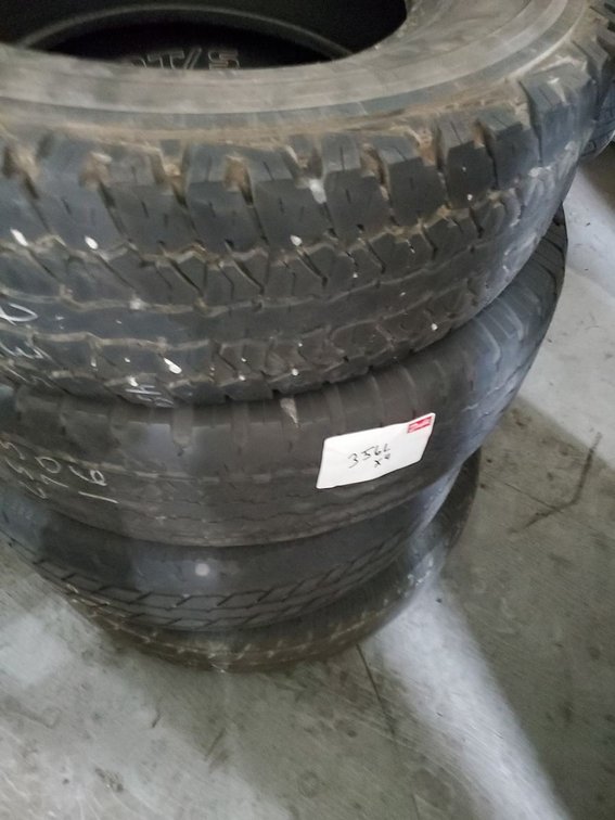 Lot 356L: Lot of Assorted Used Vehicle Tires Including Firestone Mixed Tread