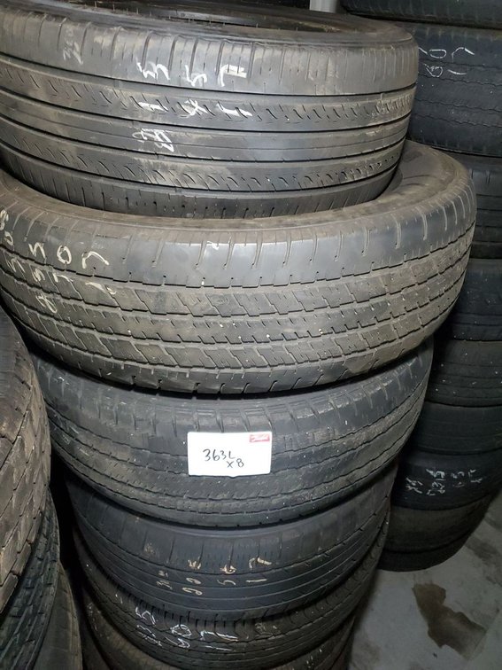 Lot 363L: Lot of Assorted 17-Inch Used Car Tires Mixed Tread Patterns