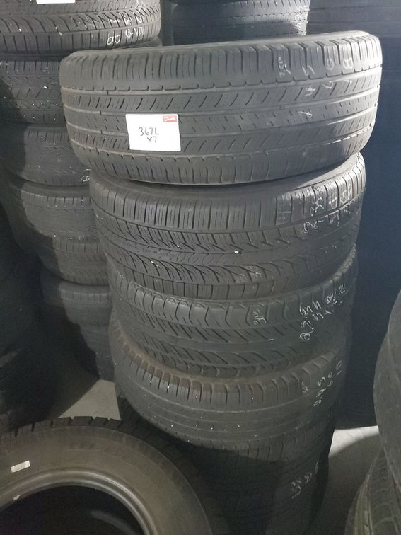 Lot 367L: Set of 7 Used 18 Inch Passenger Car Tires Mixed Brands As-Is