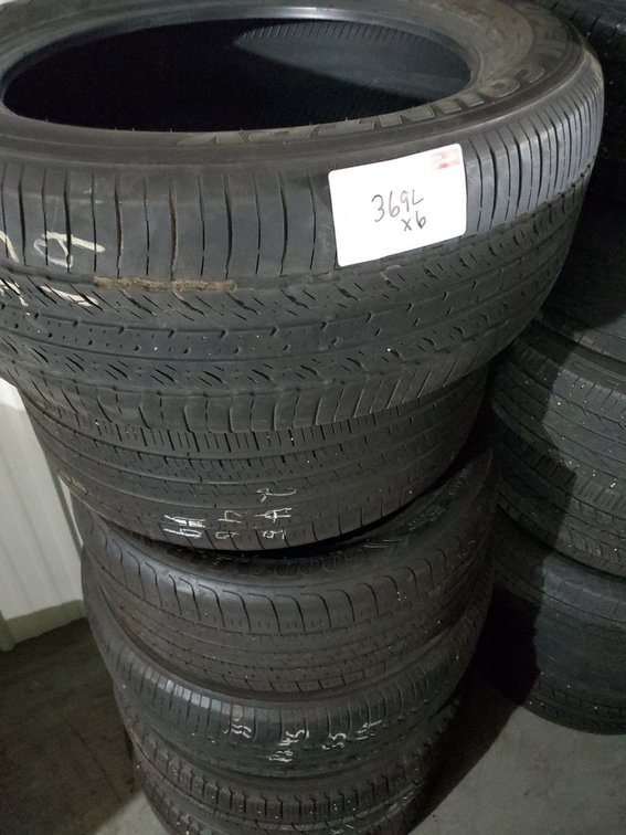 Lot 369L: Set of 6 Used 19 Inch Passenger Car Tires Blackwall As Is