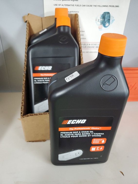 Lot 161: ECHO Premium Bar & Chain Oil Set of 3 Bottles New Sealed