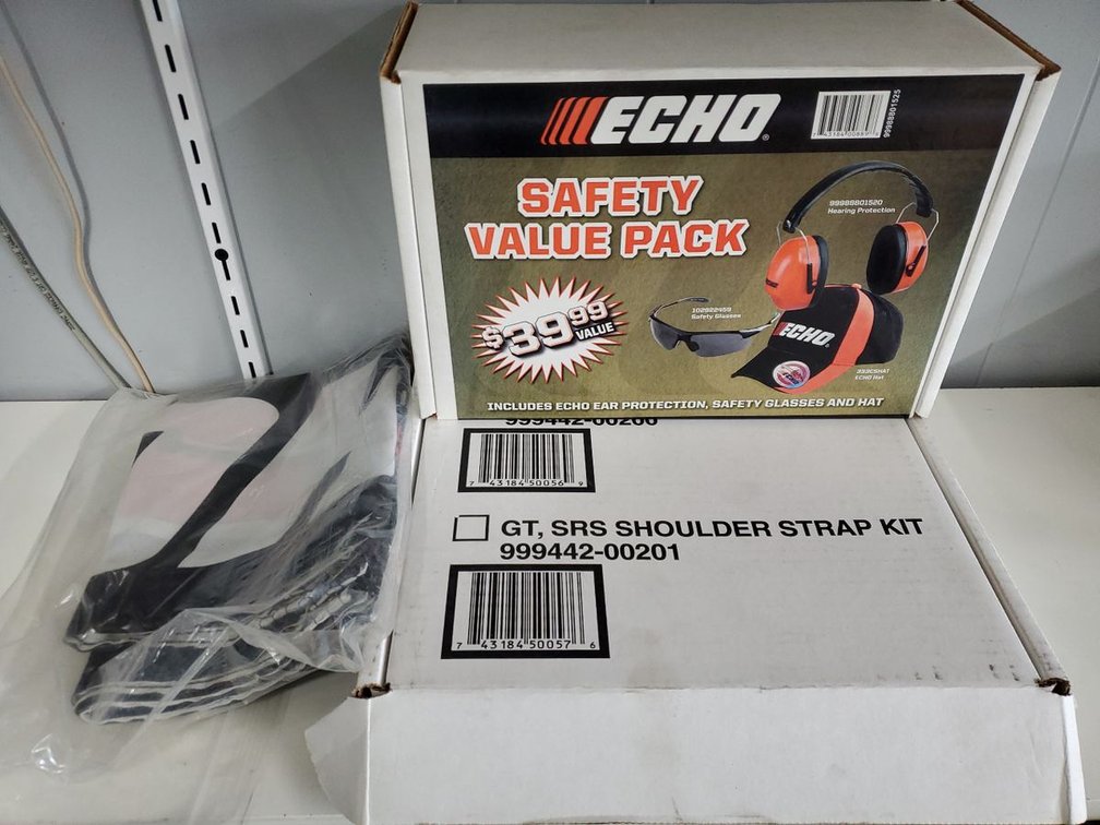 Lot 172: Echo safety gear and sign