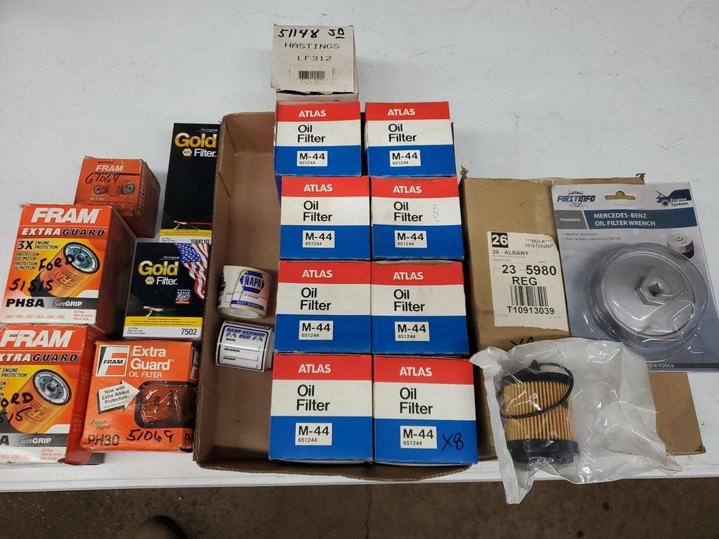 Lot 178: Oil filters and misc. Parts