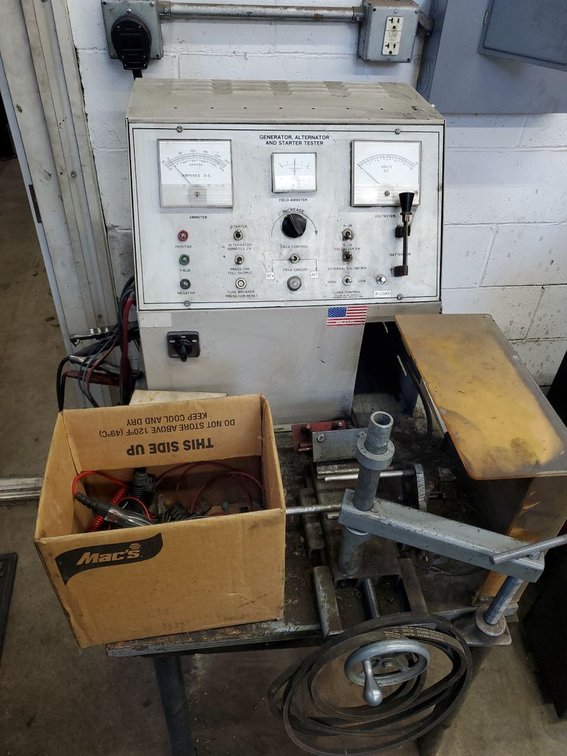 Lot 186: Vintage Generator Alternator Starter Tester w/ Stand Tested Working