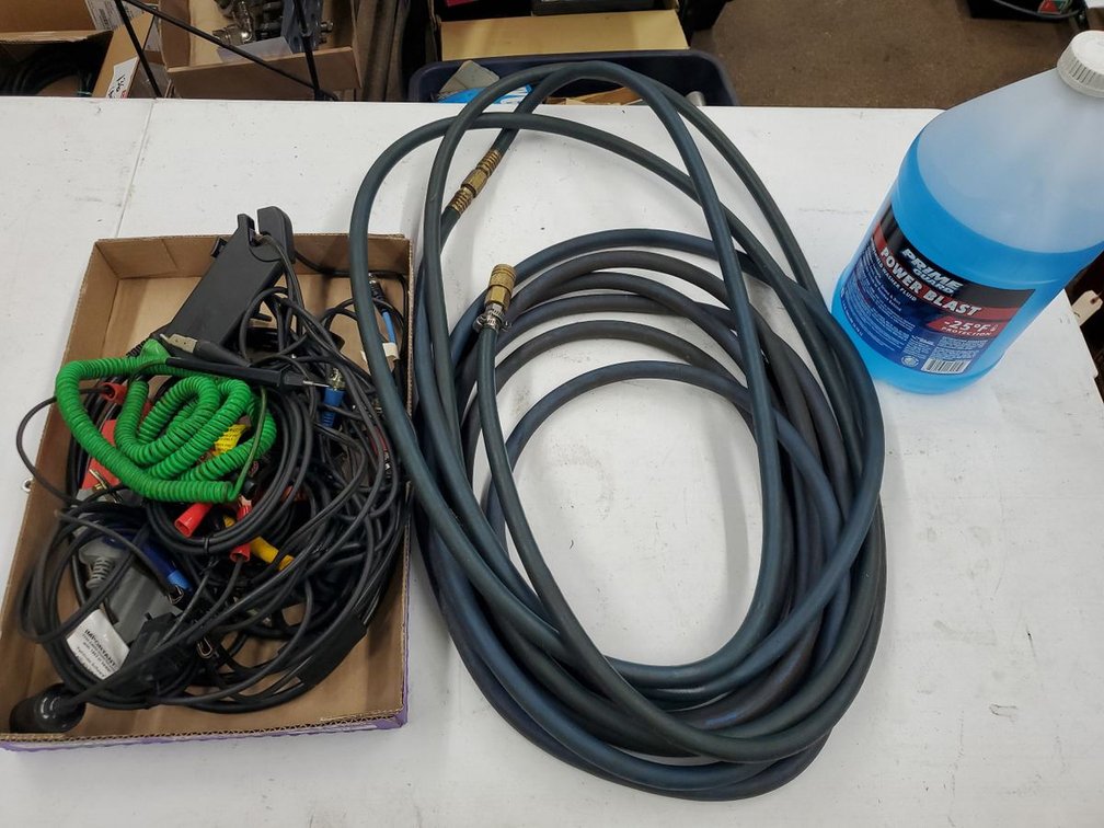 Lot 196: Box Lot of Assorted Cables, Rubber Hoses