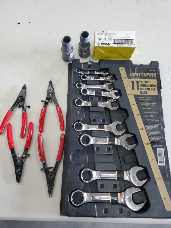 Lot 86: Craftsman SAE Short Wrench Set Tray w/ Snap Ring Pliers Erico Lot