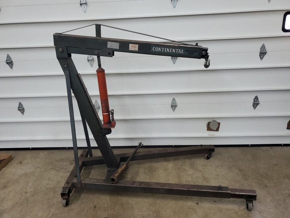 Lot 61A: Continental Shophoist 4000 Hydraulic Engine Hoist Shop Crane