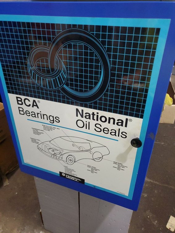 Lot 208: Timken BCA National Bearing Cabinet w/ Assorted Auto Bearings & Seals