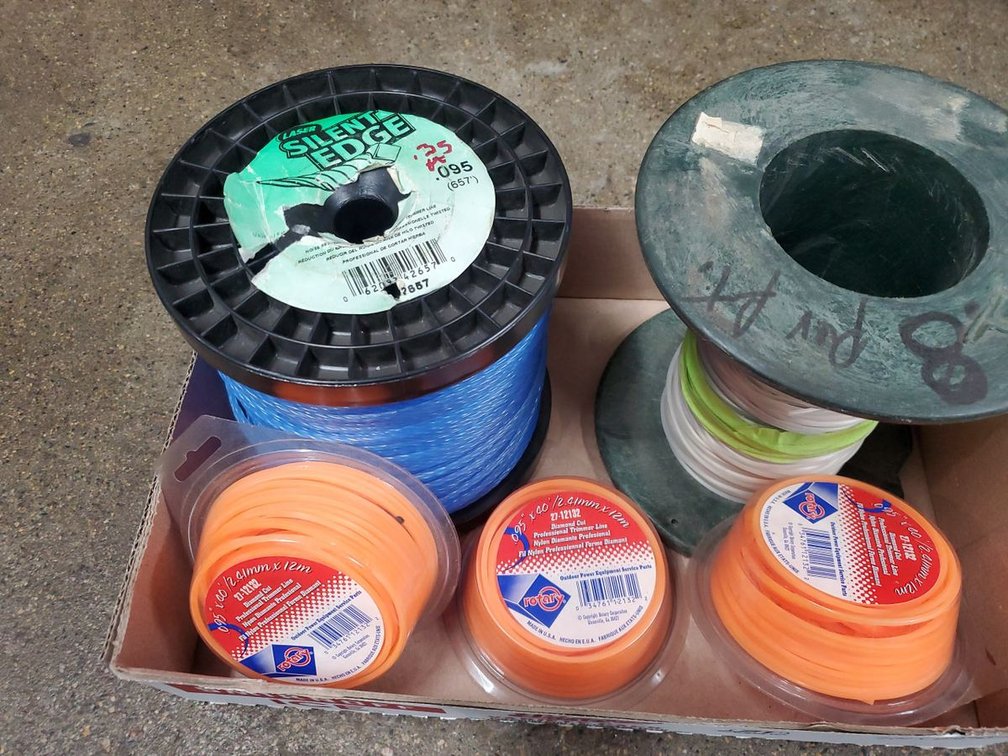 Lot 212: Rotary & Silent Edge Trimmer Line Lot .095 Diamond Cut Bulk Spools
