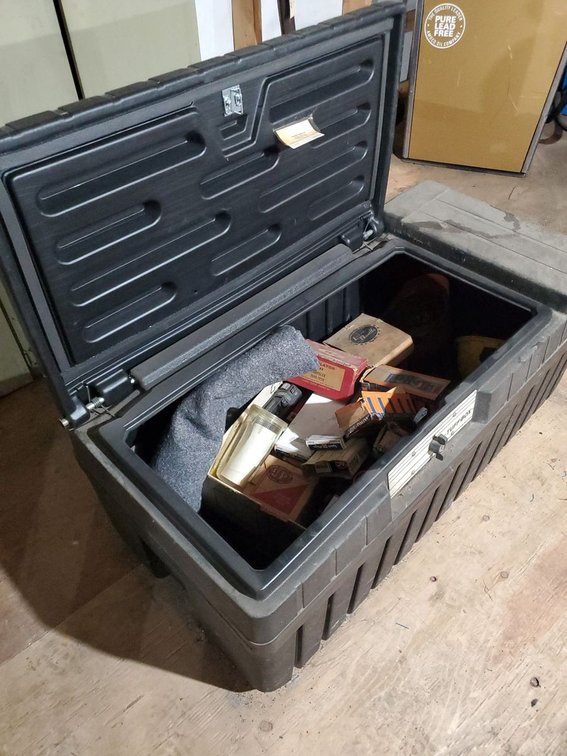 Lot 213L: Truck tool box with contents