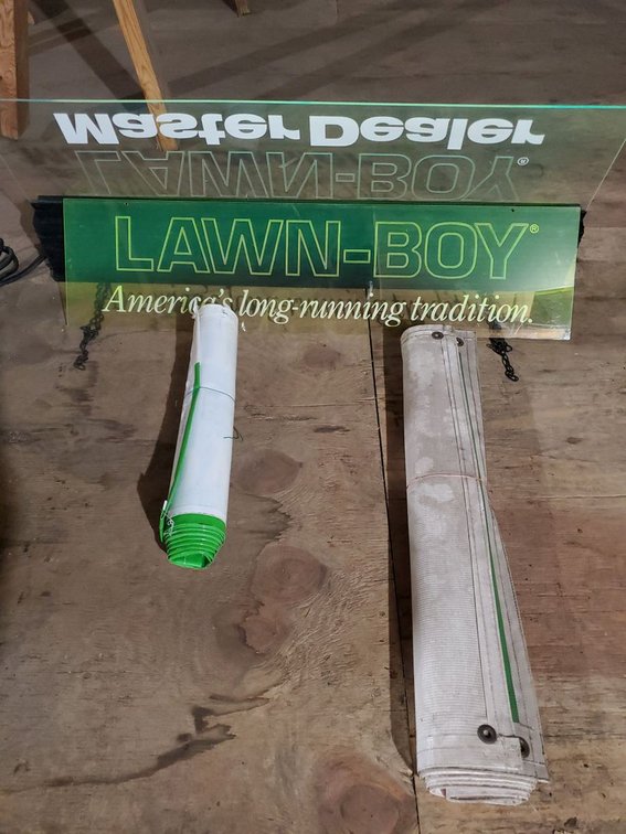 Lot 215L: Lawn Boy signage