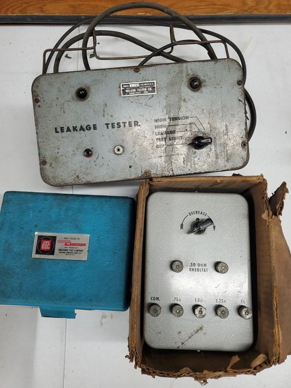 Lot 223: Vintage OTC Choke Checker Nelson Leakage Tester Diagnostic Tool Lot