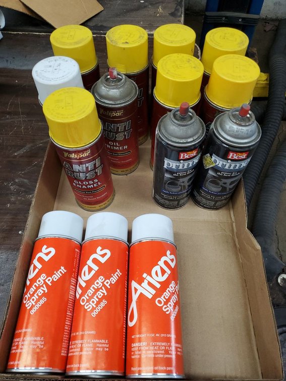 Lot 249: Mixed Lot Aerosol Spray Paint Primer Valspar Do it Best Arjen's