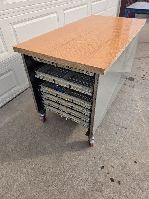 Heavy duty storage table