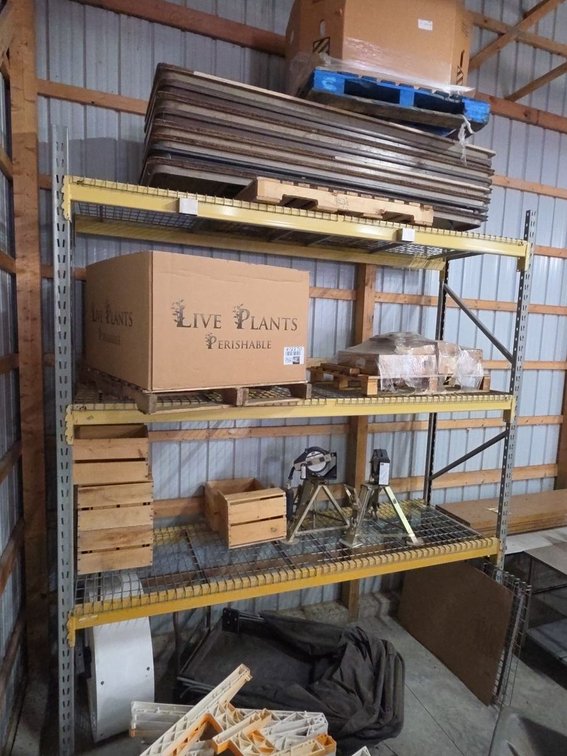 36" deep by 10ft tall x 10ft wide pallet racking