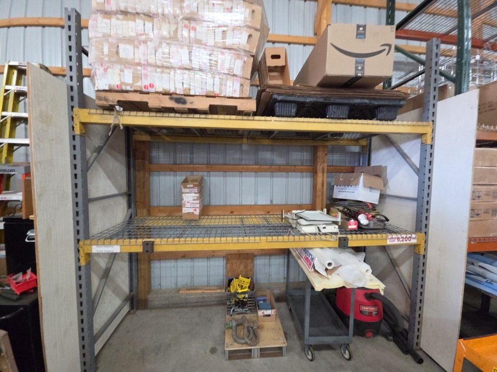 36" deep by 12ft tall by 10ft wide pallet racking