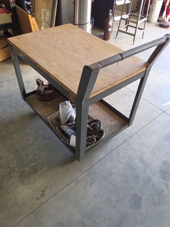 Metal framed shop cart