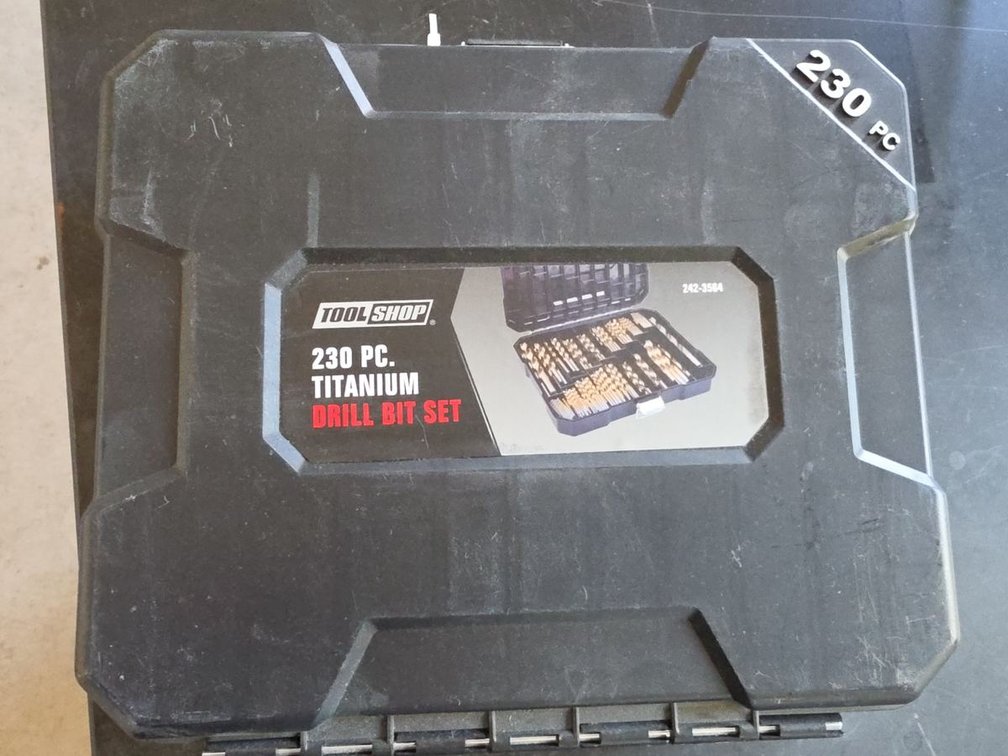 Tool Shop 230 Pc Titanium Drill Bit Set in Case Model 242-3584