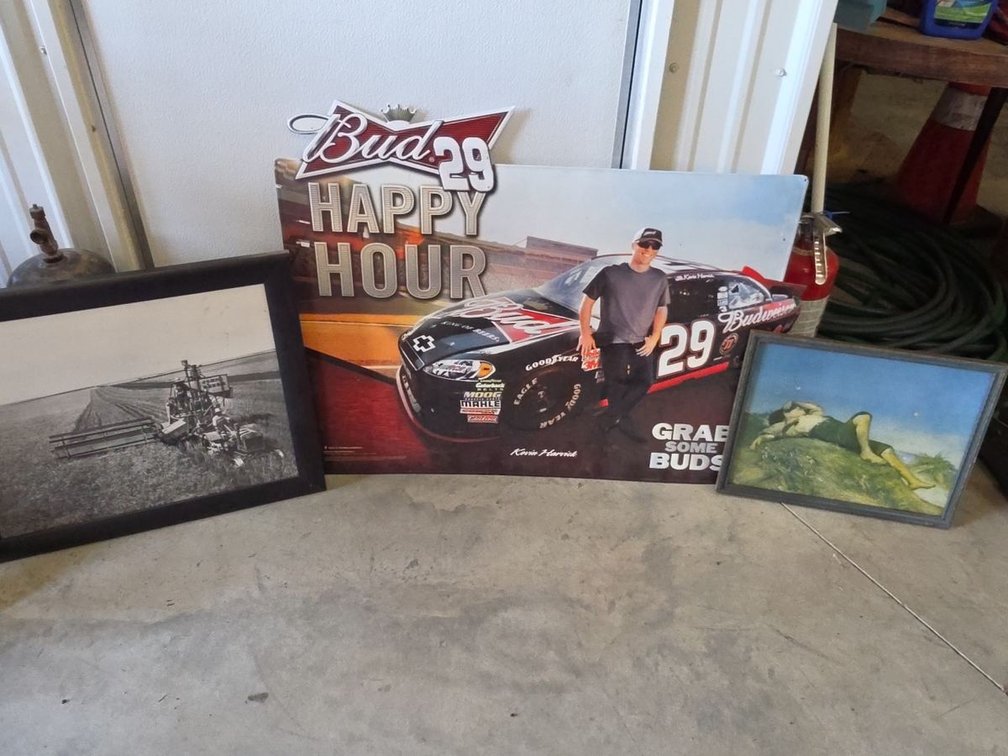 Budweiser Kevin Harvick Wall Sign & Framed Prints Decor Lot