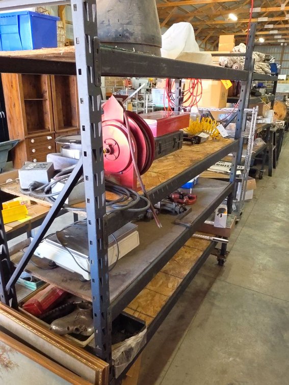 Heavy Duty Mobile Steel Shelving Unit 84x77x24 Black 4 Shelf