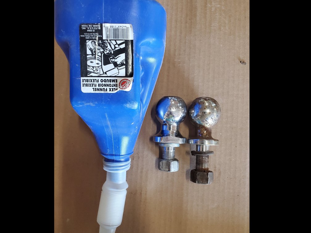 Lot 21: Funnel and 1 7/8 ball hitches (2)