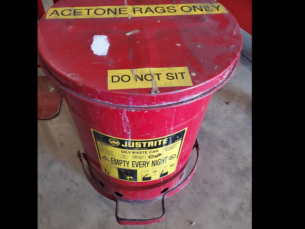 Lot 27: Justrite oily waste can