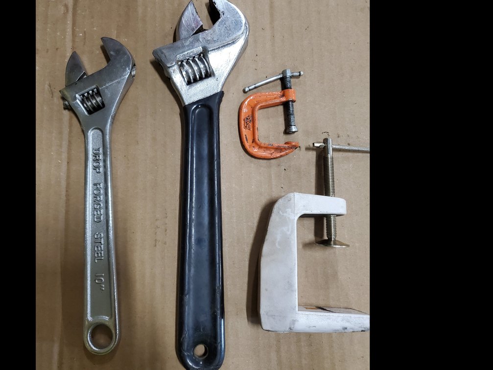 Lot 38: Cresent wrenches and c clamp