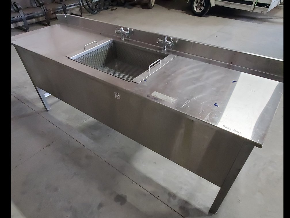 Lot 99: Stainless steel countertop w/sink